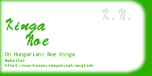 kinga noe business card